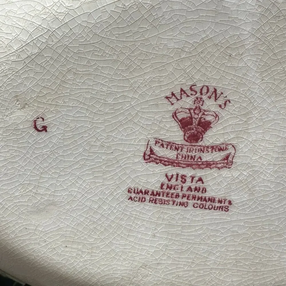 Mason’s Ironstone vista backstamp ironstone